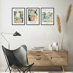 upsimples 12x16 Poster Frame, Easy Slide-In Assembly, Black, 3 Pack