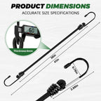 Bungee Cords with Hooks 6 Pack Bungee Cord Includes 36 inches for Bundling Items, Fixing Tarps, Tents, and Carrying Luggage