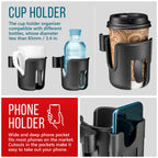 Clip-On Cup and Phone Holder – Exclusively Designed to be Compatible with Drive Medical Nitro Rollator Walkers