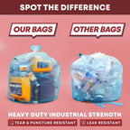 60-65 Gallon Clear Trash Bags | 50 Count | Large Clear Plastic Bags for Recycling, Garbage, and Commercial Use – Fits 60 Gallon and 65 Gallon Cans
