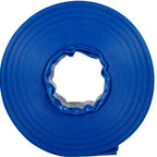 VEVOR Discharge Hose, 3' x 105', PVC Lay Flat Hose, Heavy Duty Backwash Drain Hose with Clamps, Weather-proof & Burst-proof, Ideal for Swimming Pool & Water Transfer, Blue