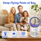 Fruit Fly Trap for Indoors, White Bug Zapper Indoor with Suction & Timer