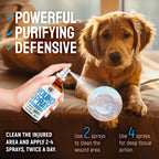 SILVER GRADE Wound Spray for Pets – Colloidal Silver Wound Care for Dogs & Cats – Helps with Skin Irritation, Hot Spots, Rashes, Scratching, Itch, Bites & Burns – Use a Dog Cone – 4 oz