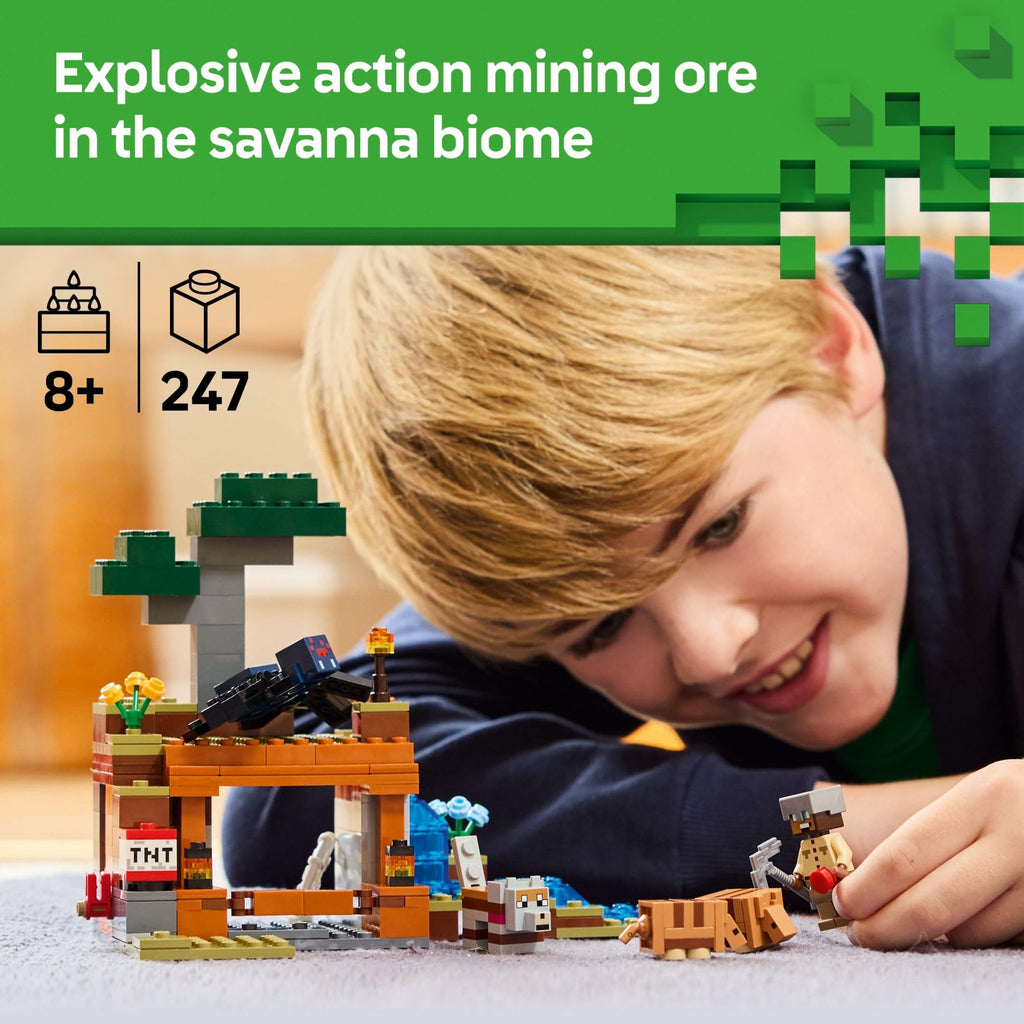 LEGO Minecraft The Armadillo Mine Expedition Toy Figures and Playset - Building Minecraft Toy for Kids, Boys and Girls, Ages 8+ - with Gaming Figures for Pretend Play - Gift Idea for Birthdays - 21269