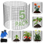 Mwellewm 15Pcs Plant Protectors from Animals Metal Plant Cages for Outdoor Plants Plant Cage & Supports Keep Animal Out Garden Wire Mesh Protection from Rabbit Chicken Squirrel Tree Flower
