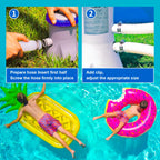 1.5” x 41” Pool Pump Replacement Hose, 2-Pack Above-Ground Pool Hoses with 4 Stainless Steel Clamps, Compatible with Intex, Coleman, Summer Waves Pool Pumps & Filters (2 PACK Blue)