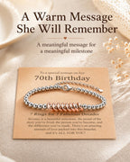 70th Birthday Gifts for Women Her, Happy 70th Birthday Bracelet Decorations