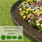 Bluepro Landscape Edging, 2 Inch 100 ft Garden Border Edging Upgraded with 150 Steel Stakes (Strong) & Reinforced Design - Durable Plastic Garden Border for Flower Beds, Lawn & Yard