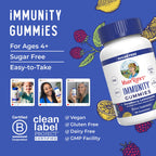 MaryRuth Organics Sugar Free Immunity Gummies | Powerful Blend | Elderberry Vitamin C & Zinc | Vitamin D3 & Echinacea | Immune Support Supplement | Gummies for Kids & Adults | Vegan | Non GMO | 90ct