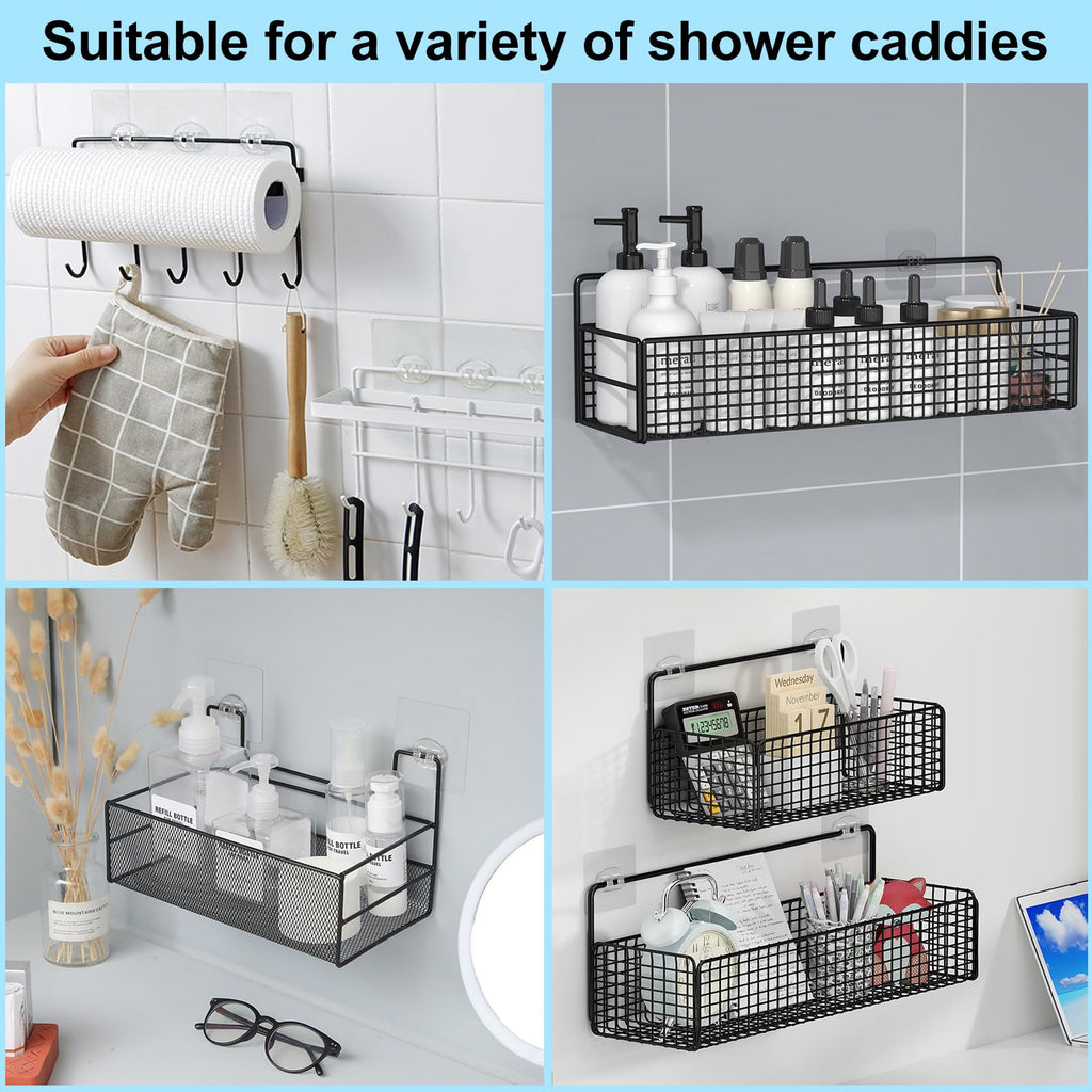 Vivinin 30 Pack Clear Reusable Adhesive Wall Hooks - 33lb(Max) No Damage Waterproof Oilproof for Bathroom, Home, Kitchen, Office and Outdoor