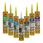 SIKA Sikaflex Crack Flex Sealant - Gray, High-Performance Polyurethane, Self-Leveling, Textured - Waterproof Seal for Horizontal Cracks - 10.1 fl. oz (Pack of 12)