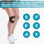Bodyprox Patellar Tendon Support Strap (Small/Medium), Knee Pain Relief Adjustable Neoprene Knee Strap for Running, Arthritis, Jumper, Tennis Injury Recovery