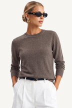 Arach&Cloz Womens Fashion Trendy Tops Winter Halloween Outfits Coffee L