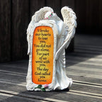 BAYN Angel Garden Statue Outdoor Decor Solar Figurine Light for Cemetery