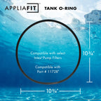 AppliaFit Tank O-Ring Compatible with Intex 11728 for Select 10-Inch Sand Filter Pumps (2-Pack)