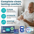 XL Bath Wipes for Adults Bathing No Rinse (2pk) 100 Ct. + 8 Travel Body Wipes 10 x 11.5" Adult Disposable Washcloths for Elderly Incontinence - After Surgery Must Haves Supplies & Elder Care Products