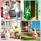 Aliceset 16 Set Holiday Porch Goose Outfits Summer 4th of July Fall Halloween Christmas Season Costumes for 23" Goose Patio Yard Decor