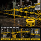 ATERET Premium Yellow Caution Tape I 3 inch x 1000 feet I Harzard Tape w/Bright Yellow & Bold Black Text I 3" Wide for Maximum Readability I Ideal Use for Danger/Hazardous Areas (1-Pack)