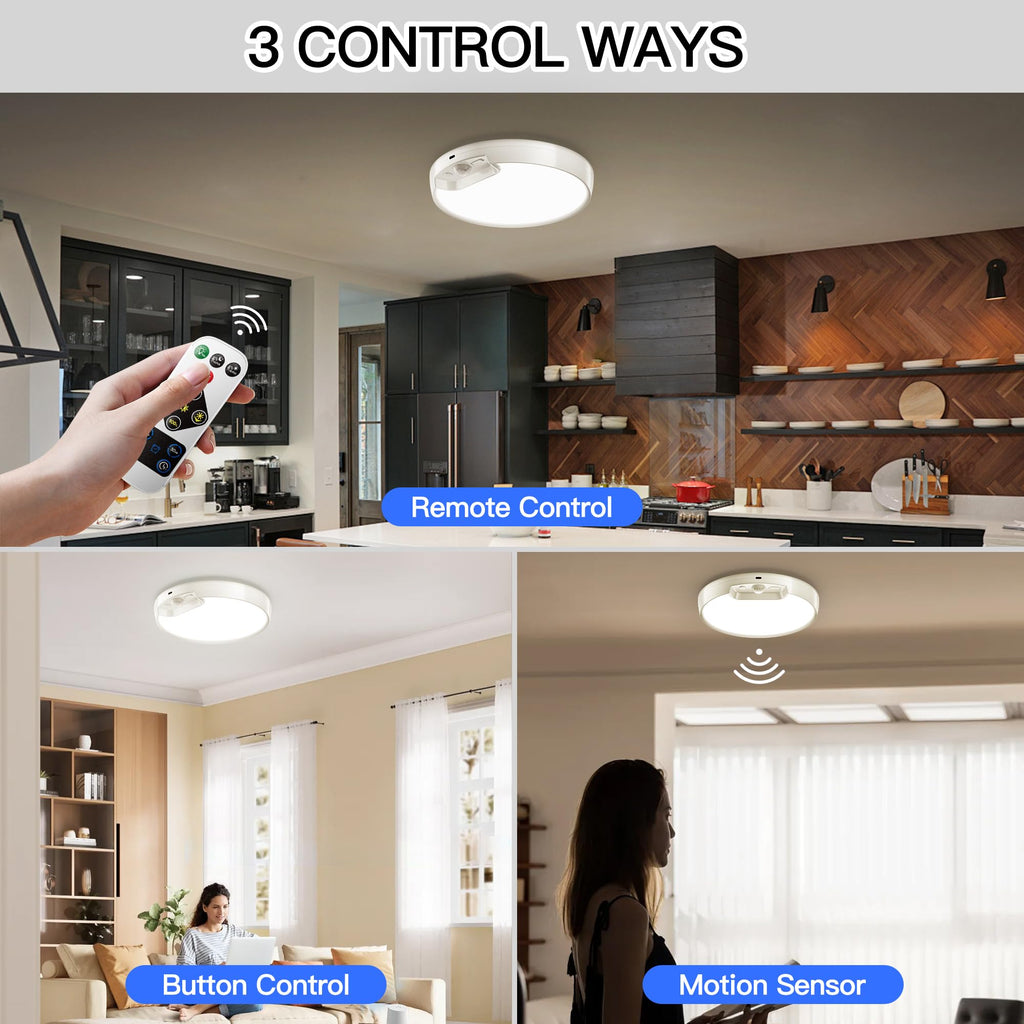 Homelist Newly Upgraded 8000mAh Rechargeable Motion Sensor Ceiling Light