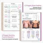 Fitness Workout Journal for Women & Men, A5(5.5" x 8.2") Workout Log Book Planner for Tracking, Progress, and Achieving Your Wellness Goals-Purple