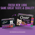 Cesar Classic Loaf in Sauce Wet Dog Food, Meaty Selects, 3.5 oz, 36 Count
