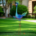 Natelf Metal Wacky Peacock Garden Outdoor Statue 26in for Yard Patio