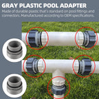 TonGass (4-Pack) 40mm to 1 1/2" Filter Hose Conversion Kit, Above Ground Pool Adapter Connects 40mm Hoses to Standard 1 1/4" or 1 1/2" Filter Ports