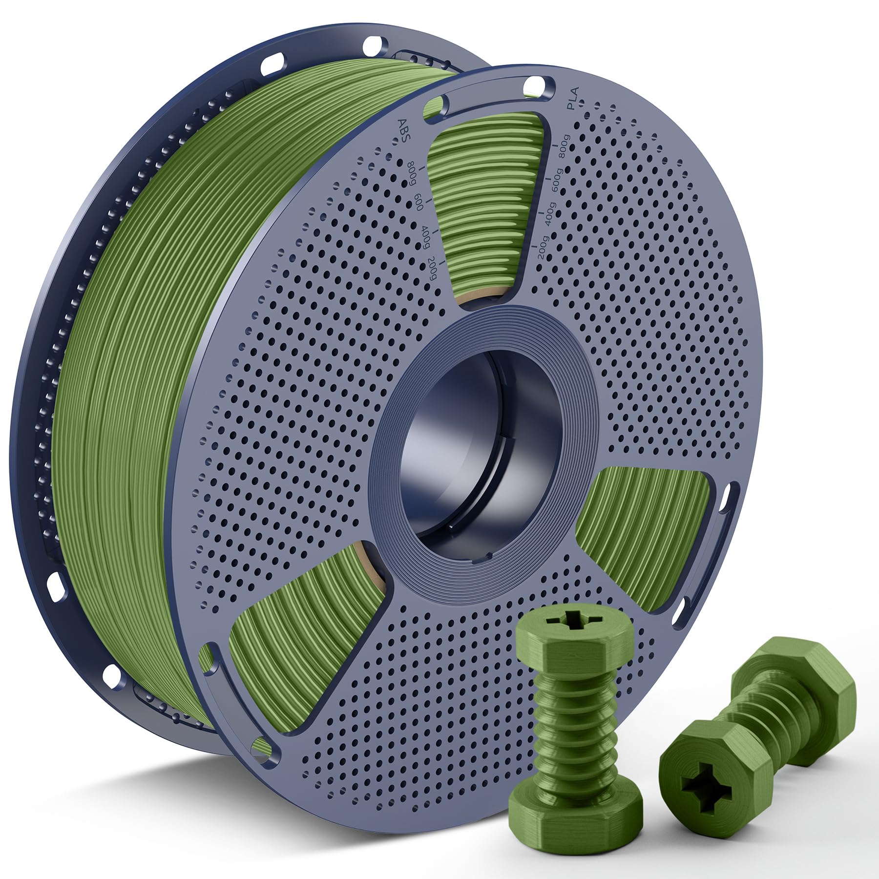 SUNLU High Speed ABS Filament, 350mm/s Rapid ABS 3D Printer Filament 1.75mm, Heat Resistance, Excellent Toughness, Fast Printing, Compatible with 99% FDM 3D Filament Printer, 1KG Spool.(Olive Green)