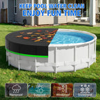 Agricasst 14ft Round Pool Cover, 420D Heavy Duty Above Ground Pool Cover with Sturdy Strap Ratchet Tensioner & Reflective Handles, Enhance Windproof, Side Seamless Tear Resistant, Weather Protection