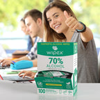 Wipex 70% Isopropyl Alcohol Wipes Individually Wrapped Sachets, Large Electronic wipes in Dispensing Box, Alcohol Prep Wipes, Screen Wipes & Tech Wipes for Sanitizing 100 Count (Pack of 2)