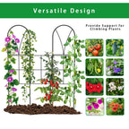 2 Pack 45" Metal Garden Trellis for Climbing Plants, Adjustable Angles