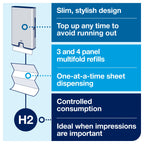 Tork Xpress Multifold Paper Towel Dispenser Stainless Steel H2, 463002