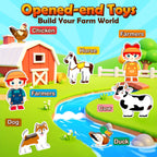 Magnetic Tiles Toys with Farm Animals for 3+ Year Old Toddler, Magnetic Blocks Building Toys for Kids Ages 3-5 5-7 Girls Boys, Classroom Must Haves