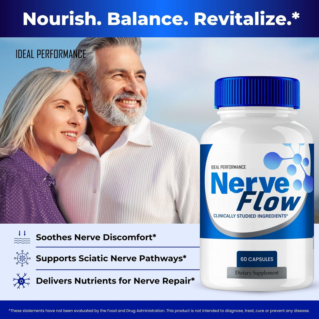 Nerve Flow for Neuropathy Supplements, Nerve Flow Capsules Advanced Nerve Health Pills Extra Strength All Natural Healthy Circulation & Stable Levels, Advanced NerveFlow Support Reviews (2 Pack)