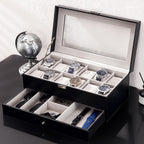 ProCase Watch Box, 12 Slot Watch Case for Men with Drawer, Black