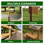 5PCS Fence Post Repair Kit, Heavy Duty Fence Posts Repair Stakes for Fix Wooden Broken Posts, Repair Tilted