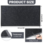 Storystore 3' x 5' Front Door, Mat Heavy-Duty Commercial Mat for Indoor/Outdoor Entryways, Non Slip Rubber Backing Low Profile for Entrance Home Office, Patio & Garage(Gray)