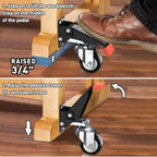 SPACEKEEPER Workbench Casters kit 920 Lbs- Retractable Casters, 4 Pack