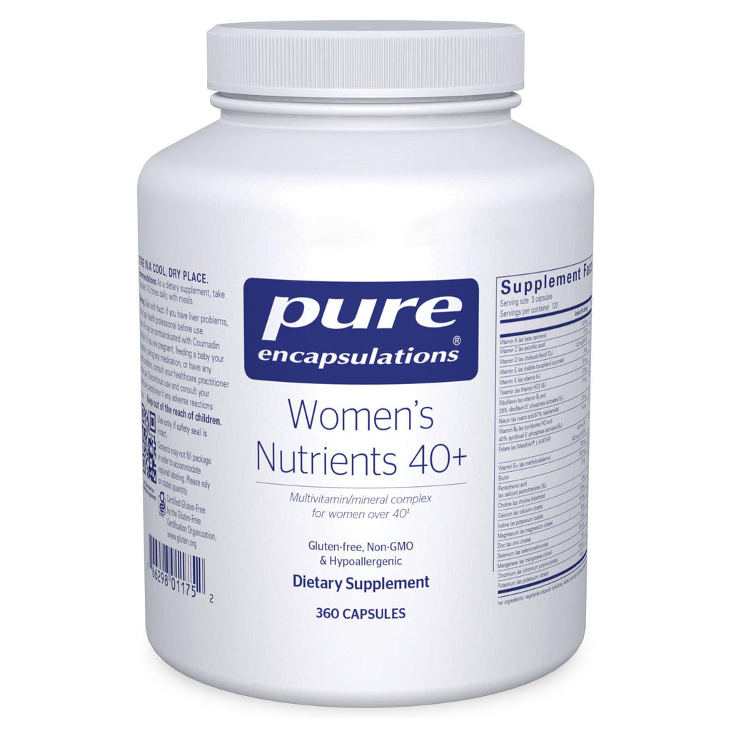 Pure Encapsulations Women's Nutrients 40+ - Multivitamin for Women Over 40 to Support Urinary Tract Health, Breast Cell Health & Eye Integrity* - with Vitamin C, E & A - 360 Capsules