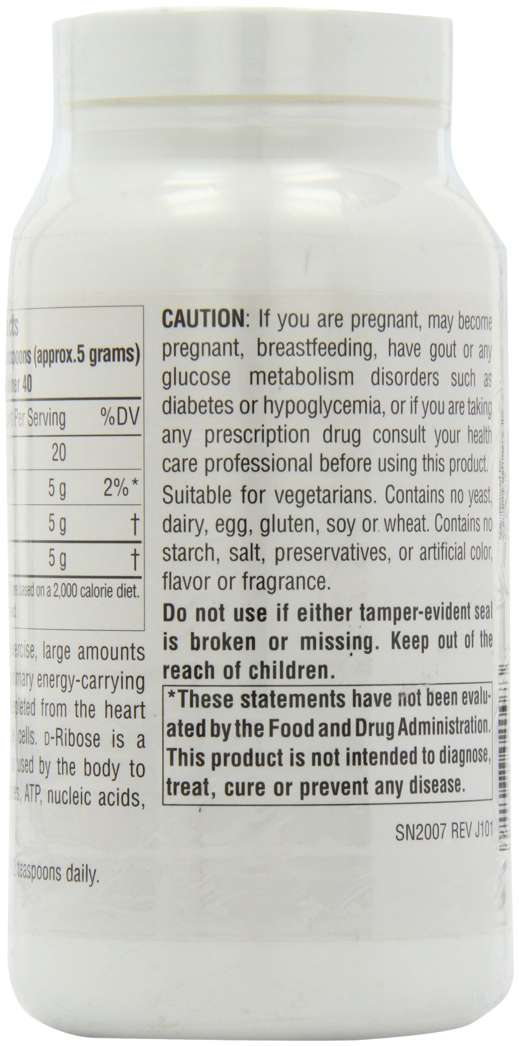 Source Naturals D-Ribose Powder - 200 Grams