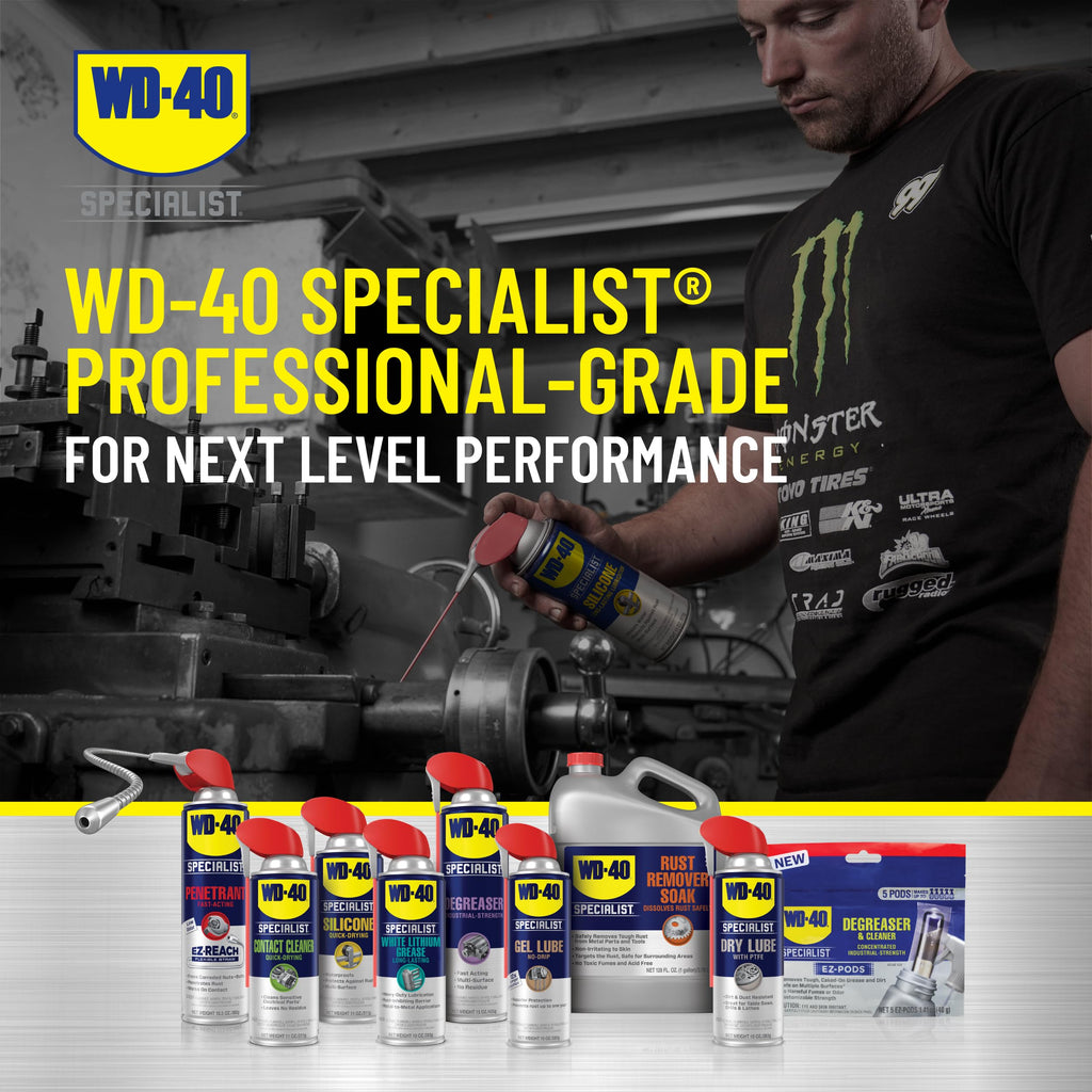 WD-40 Specialist Silicone Lubricant with Smart Straw Sprays 2 Ways, Twin-Pack, 11 OZ