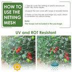 Ruolan Bird Netting for Garden Protect Vegetable Plants and Fruit Trees13X82Ft,Plastic Trellis Netting for Birds, Deer,Squirrels and Other Animals