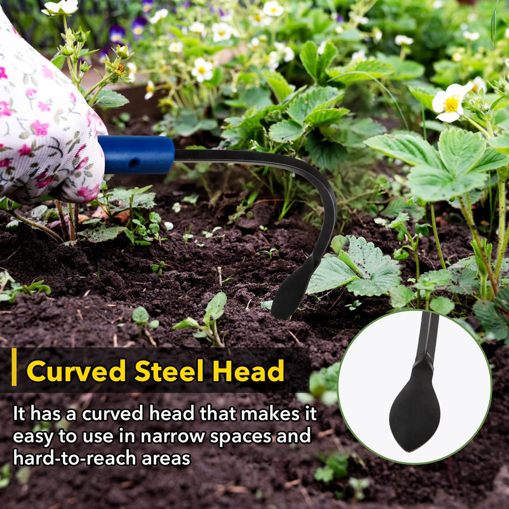 Manual Weed Puller Tool with Plastic Head, Lightweight Hand Weeder & Garden Cultivator, Reusable Weeding Tool with Plastic Handle for Flower Beds & Vegetable Garden