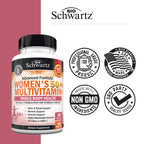 Daily Multivitamin for Women 50 & Over – Memory Support Supplement – Promotes Stress Reduction & Healthy Immune Response – Women's Multivitamin Supplement Designed for Stomach Comfort - 60 Capsules