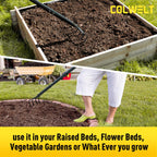 Colwelt 4 Tines Garden Cultivator Rake 59'', Hand Tiller Garden Tool with Sharp Forged Steel Head, 4 Tine Cultivators for Gardening with Long Handle, 4 Prong Rake for Digging Loosening Weeding