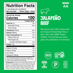 Chomps Jalapeño Beef, Grass-Fed & Finished, 10ct, Protein Snack Stick