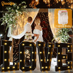 Pooqla 3FT Marquee Light Up Letters, Black LED Party Decor Large Marquee Letters 3 Feet Tall, Giant Mosaic Letter for Birthday Graduation Anniversary Wedding Decoration, Letter G