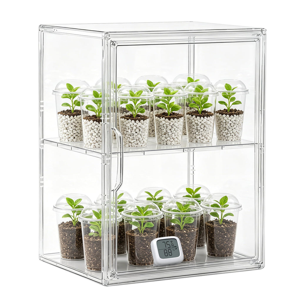 PEEKUP Mini Greenhouse Indoor with Magnetic Door, L-2tier-1pcs