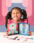 Stephen Joseph, Travel Tin Magnetic Dress Up,Bunny and Cat Small, 40 unique pieces