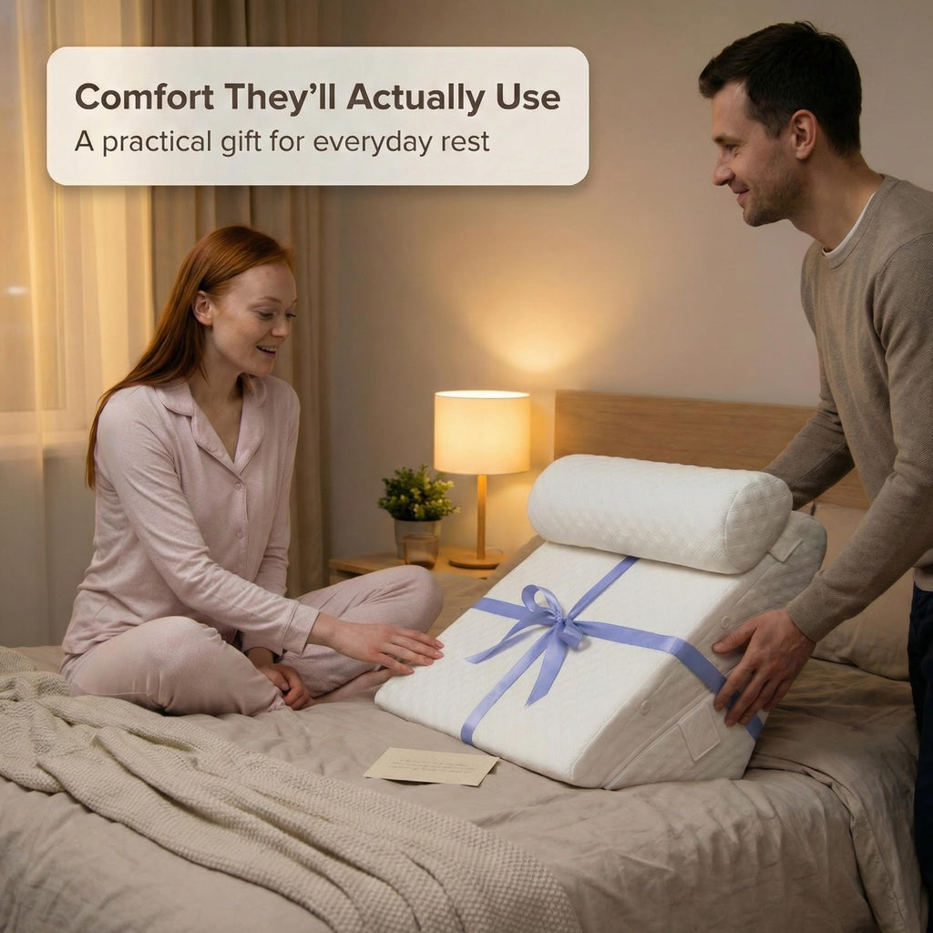Flexicomfort Bed Wedge Pillow for Sleeping -Adjustable Post Surgery Pillow (7 in 1) -%100 Memory Foam -Head Support Cushion -Incline -Leg Elevation -Pregnancy - Snoring - Washable Cover -Large 24 Inch